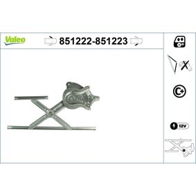 Achetez des Lève-vitre VALEO 851222 à prix pour 234,52 €