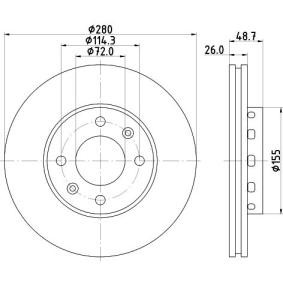 Bremsscheibe MDC1603 von MINTEX günstig für 48,35 € online kaufen