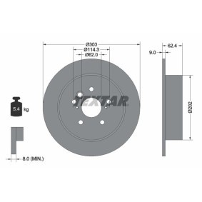 Achetez des Disque de frein TEXTAR 92144100 à prix pour 66,16 €