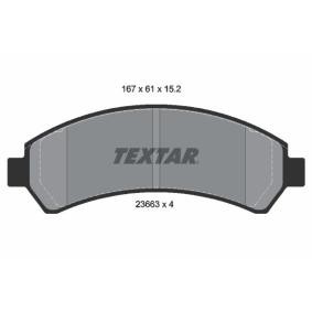 Compre Pastilhas de travão de TEXTAR online para S10 Standard Cab Pickup a preços moderados