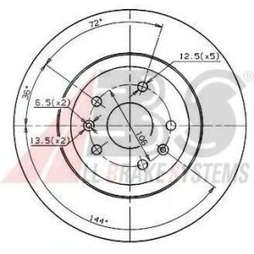 Compre Disco de travão da A.B.S. 16975 a um preço baixo por 93,86 €