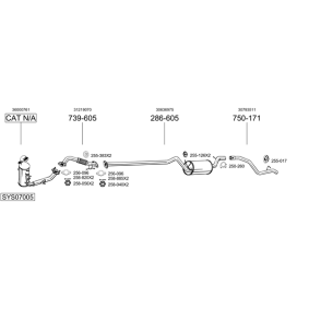 Compre Silenciador intermedio de BOSAL online para 800 Fastback (XS) a precios moderados