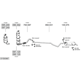 Kjøp Bakre eksospotte av BOSAL 287-443 til den lave prisen 694,04 NOK