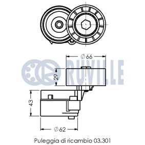 Umlenk- / Führungsrolle, Keilrippenriemen 55887 von RUVILLE günstig für 27,09 € online kaufen