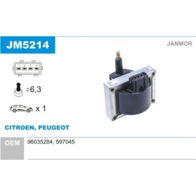 Zündspule für PEUGEOT von JANMOR