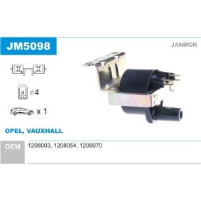 Zündspule JM5098 von JANMOR günstig für 22,68 € online kaufen