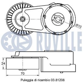 Umlenkrolle, Zahnriemen 56644 von RUVILLE günstig für 62,90 € online kaufen