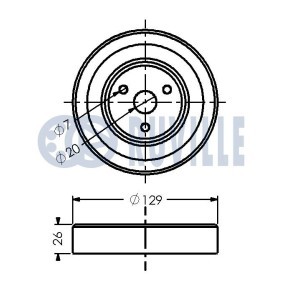 Umlenkrolle, Zahnriemen 56645 von RUVILLE günstig für 44,20 € online kaufen