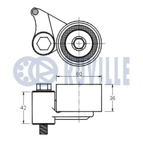 Spannrolle, Keilrippenriemen für FORD von RUVILLE