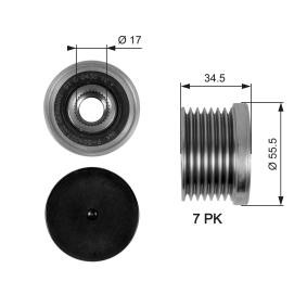 Achetez des Poulie roue libre, alternateur GATES OAP7084 à prix pour 47,36 €