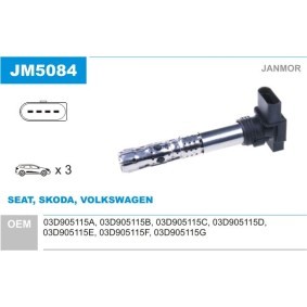 Zündspule für SKODA von JANMOR
