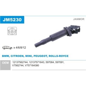 Zündspule für PEUGEOT von JANMOR