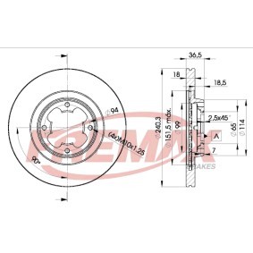 Bremsscheibe für SUBARU von FREMAX