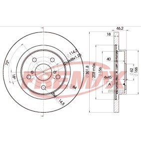 Bremsscheibe für TOYOTA von FREMAX
