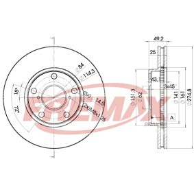 Bremsscheibe für TOYOTA von FREMAX