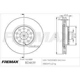 Bremsscheibe BD-4639 von FREMAX günstig für 79,01 € online kaufen