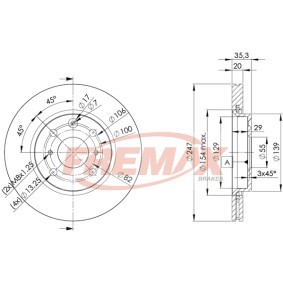 Bremsscheibe für PEUGEOT von FREMAX