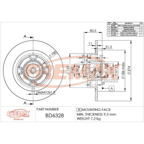 Bremsscheibe für NISSAN von FREMAX