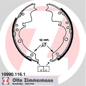 Köp Bromsbacksats av ZIMMERMANN 10990.116.1 till det låga priset 1752,59 kr