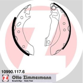 Bremsbackensatz 10990.117.6 von ZIMMERMANN günstig für 92,94 € online kaufen