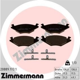 Bremsbeläge 20889.173.1 von ZIMMERMANN günstig für 24,52 € online kaufen