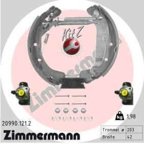 Bremsensatz, Trommelbremse für VAUXHALL von ZIMMERMANN