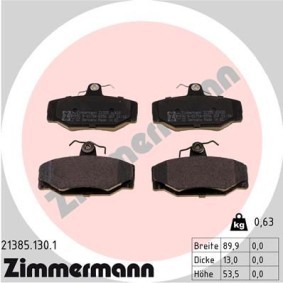 Bremsbeläge 21385.130.1 von ZIMMERMANN günstig für 99,89 € online kaufen