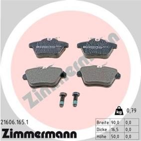 Achetez des Plaquettes de frein ZIMMERMANN 21606.165.1 à prix pour 132,48 €