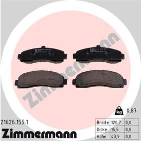 Bremsbeläge 21626.155.1 von ZIMMERMANN günstig für 32,40 € online kaufen