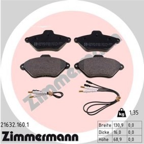 Bremsbeläge 21632.160.1 von ZIMMERMANN günstig für 115,11 € online kaufen