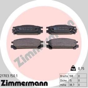 Bremsbeläge 21703.150.1 von ZIMMERMANN günstig für 103,15 € online kaufen