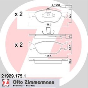 Bremsbeläge 21929.175.1 von ZIMMERMANN günstig für 131,05 € online kaufen