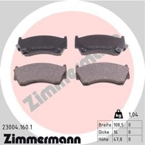 Bremsbeläge 23004.160.1 von ZIMMERMANN günstig für 98,57 € online kaufen