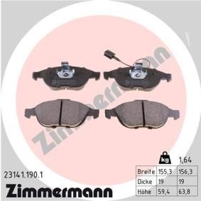 Achetez des Plaquettes de frein ZIMMERMANN 23141.190.1 à prix pour 41,73 €