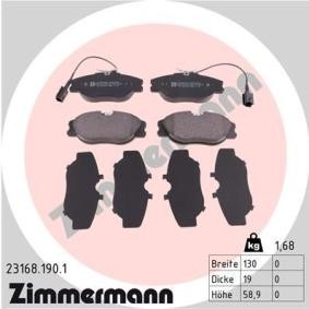 Achetez des Plaquettes de frein ZIMMERMANN 23168.190.1 à prix pour 166,98 €