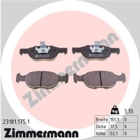 Achetez des Plaquettes de frein ZIMMERMANN 23181.175.1 à prix pour 33,17 €