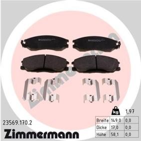 Bremsbeläge 23569.170.2 von ZIMMERMANN günstig für 56,79 € online kaufen
