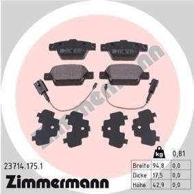 Achetez des Plaquettes de frein ZIMMERMANN 23714.175.1 à prix pour 53,72 €