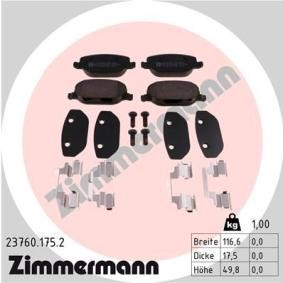 Achetez des Plaquettes de frein ZIMMERMANN 23760.175.2 à prix pour 46,82 €