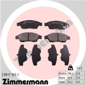 Bremsbeläge 23817.165.1 von ZIMMERMANN günstig für 82,35 € online kaufen