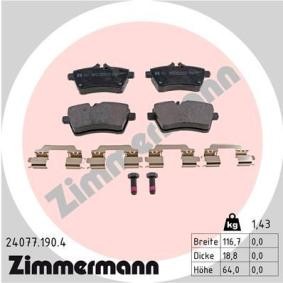 Bremsbeläge für MERCEDES-BENZ von ZIMMERMANN
