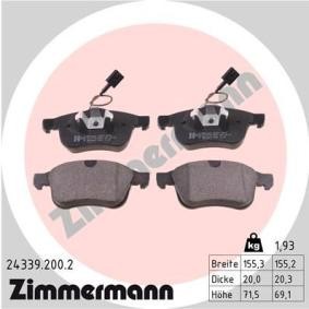 Bremsbeläge 24339.200.2 von ZIMMERMANN günstig für 77,79 € online kaufen