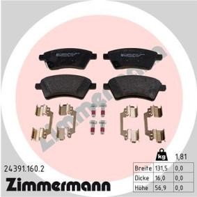 Bremsbeläge 24391.160.2 von ZIMMERMANN günstig für 49,43 € online kaufen