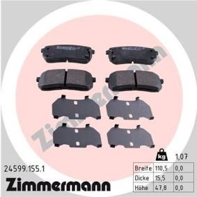 Bremsbeläge 24599.155.1 von ZIMMERMANN günstig für 70,89 € online kaufen