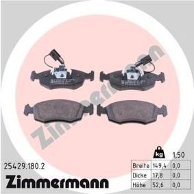 Bremsbeläge 25429.180.2 von ZIMMERMANN günstig für 59,33 € online kaufen