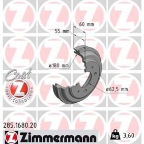 Bremstrommel für HYUNDAI von ZIMMERMANN