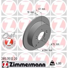 Bremsscheibe 285.3512.20 von ZIMMERMANN günstig für 53,21 € online kaufen