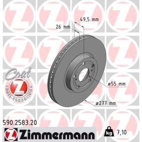 Bremsscheibe 590.2583.20 von ZIMMERMANN günstig für 60,44 € online kaufen