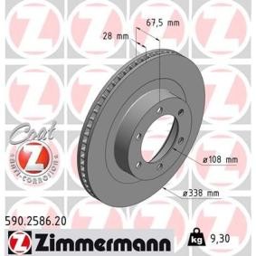 Bremsscheibe 590.2586.20 von ZIMMERMANN günstig für 73,84 € online kaufen
