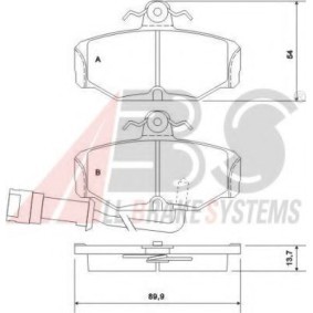 Acquista Kit pastiglie freni da A.B.S. 36170 OE a buon mercato per soli 45,66 €